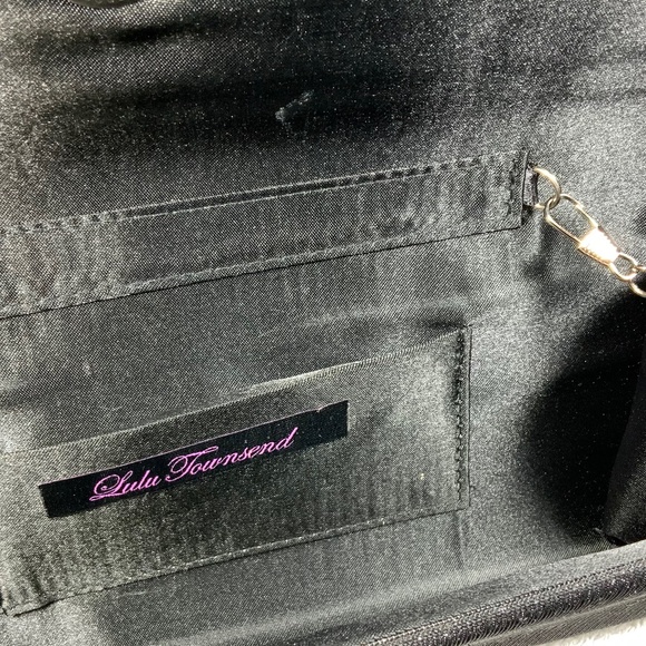 NWOT - Lulu Townsend Black Evening Bag Clutch - Picture 12 of 12